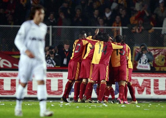 Galatasaray: hrái oslavují Barov gól - ilustraní foto