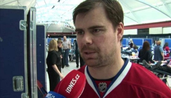 Hokejový obránce Jaroslav paek na montrealské Windsor Station, kde byl