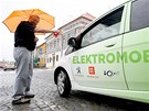 Silnice na Vysoin brázdí první sériov vyrávný elektromobil. V Tebíi jej