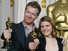 Oscar - Glen Hansard a Markéta Irglová s cenou za nejlepí filmovou píse -...