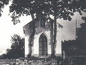 Kaple v Suché na historickém snímku z roku 1914