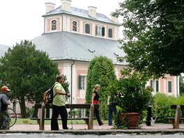 Turist na zmku v Ratiboicch