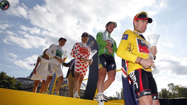 tyi nejlepí cyklisté letoní Tour de France s cenami z eského kiálu