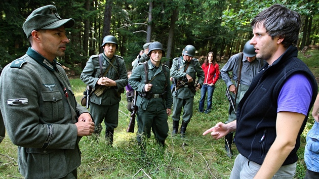 Natáení filmu o válených událostech v Louce, kterou chtlo vypálit gestapo.