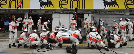 Tm McLaren Mercedes dv do podku vz Jensona Buttona.
