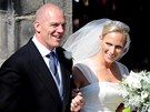 Mike Tindall a Zara Phillipsová (30. ervence 2011)