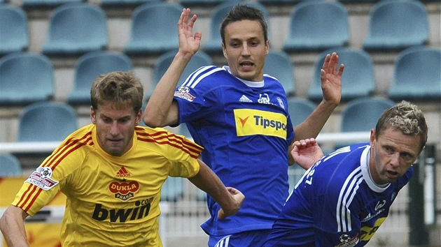 Zleva Jan Svatonský z Dukly, Tomá� Janotka a Radim Ku�era z Olomouce.