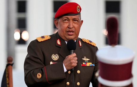 Venezuelský prezident Hugo Chávez na caracaské základn Fuerte Tiuna (4. srpna