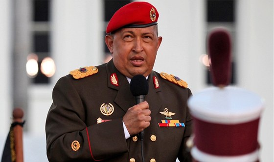 Venezuelský prezident Hugo Chávez na caracaské základně Fuerte Tiuna (4. srpna