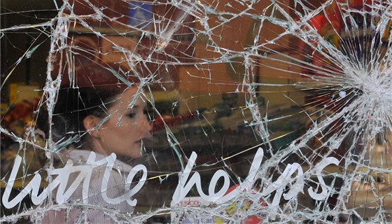 Žena rozbila okno knihovny. Ilustrační snímek