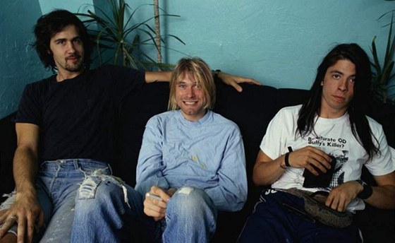 Nirvana (zleva Krist Novoselic, Kurt Cobain, Dave Grohl)