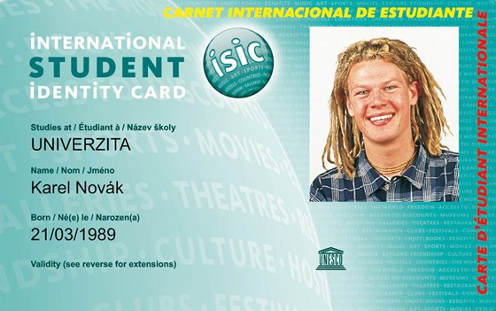 ISIC karta - mezinárodní identifikační průkaz studenta