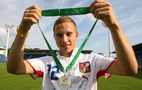 Tomá Jeleek se stíbrem z mistrovství Evropy do 19 let.