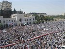 Demonstrace proti syrskému prezidentovi Baáru Asadovi ve mst Hamá (19.
