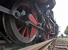 Parní lokomotiva KAenka, která minulý pátek ván pokodila tra mezi Jihlavou