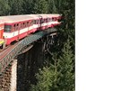 Zubaka Tanvald - Harrachov: Lokomotiva T426.003 na  tzv. Jizerském most mezi