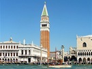 Cesta linkou 1 na Lido di Venezia: pohled z Canal di San Marco na Kampanilu San...