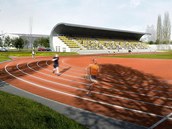 Studie novho atletickho stadionu v Plzni-Skvranech