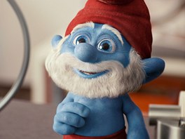 Z filmu Šmoulové 3D: Taťka Šmoula neboli modrý Santa