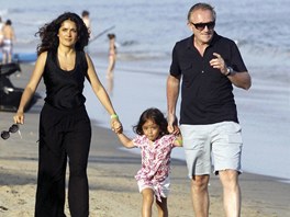 Salma Hayeková, její dcera Valentina a manel Francois-Henri Pinault
