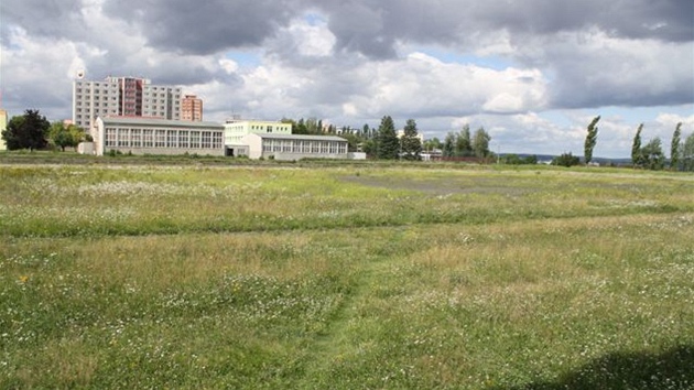 Místo v Plzni-Skvranech, kde vyroste nový atletický stadion