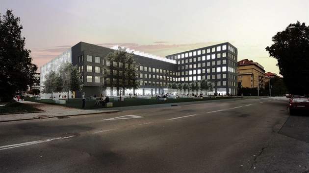 Nové poítaové centrum Mysarykovy univerzity v Brn (pohled z Botanické ulice)