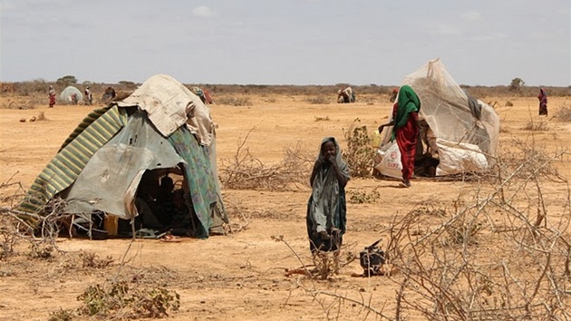 Uprchlíci u etiopského msta Kelafo poblí hranic ze Somálskem (1. srpna 2011)