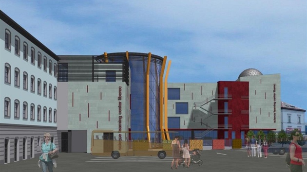 Vizualizace budovy centra vdy v Liberci