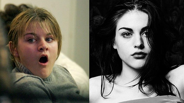 Frances Bean Cobainová v roce 2004 a 2011