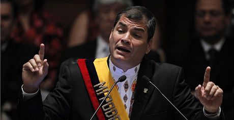 Ekvádorský prezident Rafael Correa. 