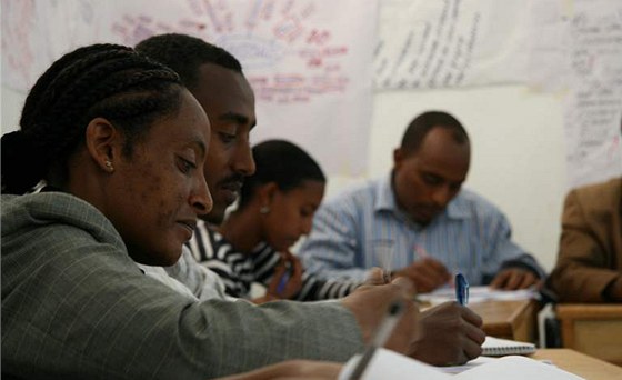 Uitelé ve vzdlávacím centru na pedmstí etiopské metropole Addis Abeby.