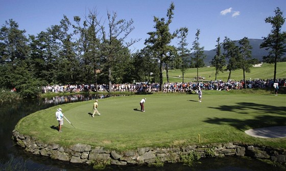 Czech Open 2010, ostrovní green jamky . 15 hit Old Course  v eladné.