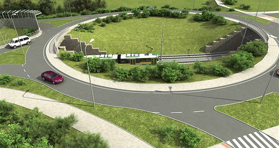 Takto by v budoucnu měla vypadat tramvajová trať na liberecké sídliště Rochlice.
