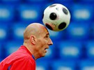 Jan Koller pi tréninku na Euru 2008 v Rakousku a výcarsku. (8. ervna 2008)