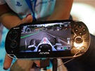 PlayStation Vita od Sony na herní akci Gamescom v Kolín