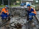 Kvli oprav kolej je od pondl uzavena Vejprnick ulice v Plzni. 