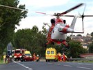 Pi nehod u Bochova na Karlovarsku zasahoval vrtulník, devatenáctiletého mue