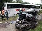 U obce Stílky na Kromísku se srazilo slovenské auto, eský kamion a