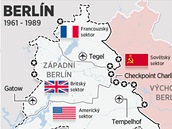 MAPA: 50. vro stavby Berlnsk zdi