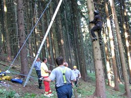 Hasii sundavali nedaleko Neichova na Touimsku paraglidistu ze stromu.