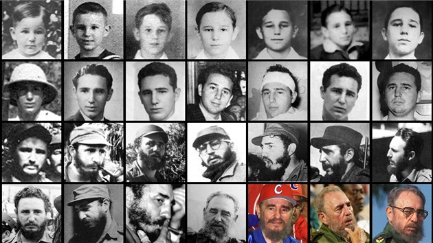 Jak vypadal Fidel Castro od mládí do souasnosti