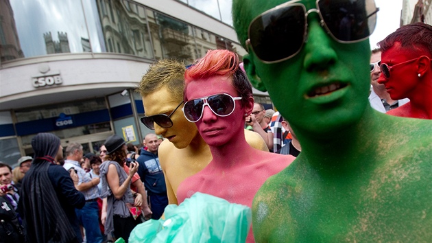 Pochod Prague Pride proel Prahou poprvé loni v lét.