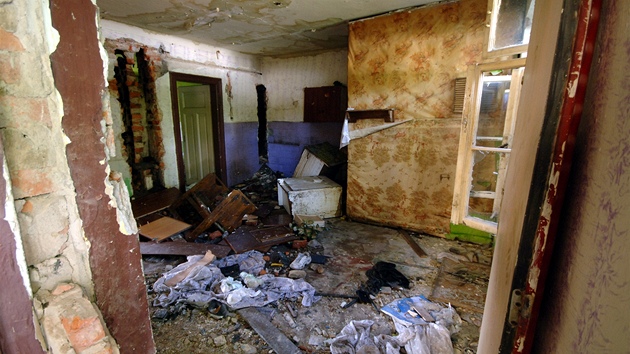 Tak vypadal interiér demolovaných dom v bývalém ghettu Vagónka v Karviné. (19.