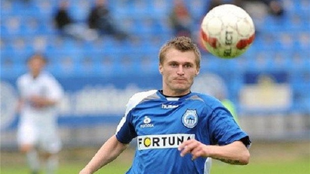 Michal Zeman v dresu Slovanu Liberec.