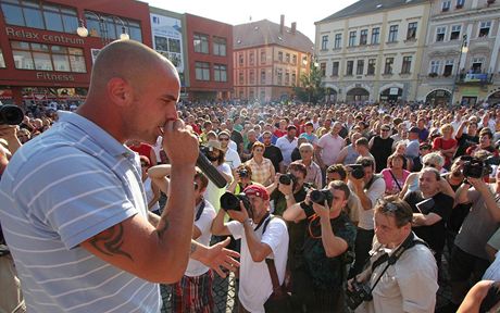 Demonstrace v Rumburku na luknovsku