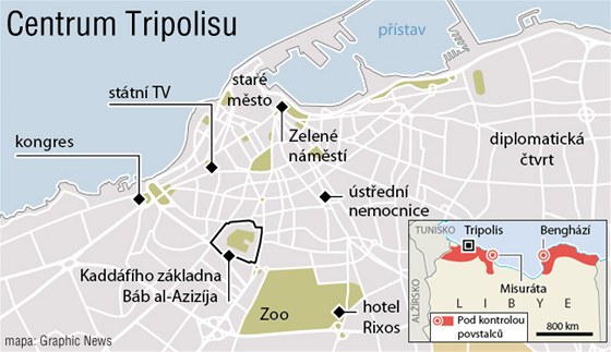 MAPA: Centrum Tripolisu