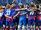OSLAVY Plze�tí fotbalisté se radují, práv� postoupili do Ligy mistr�.