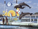 Vyrazit si na Kub na koupání s delfíny je oblíbená zábava nejen eských