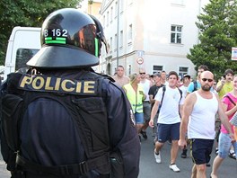 Demonstrace a pochod mětsem v Rumburku na Šluknovsku