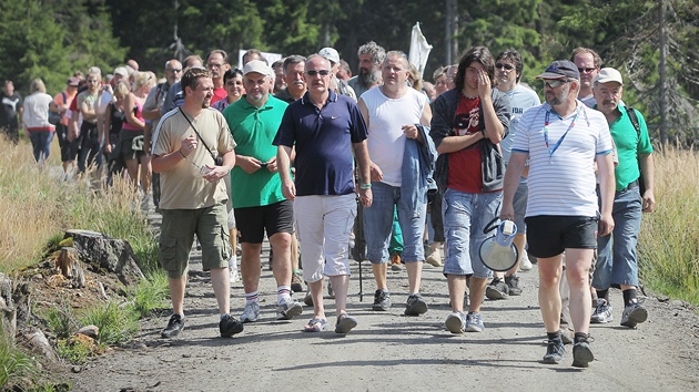 Starosta Modravy Antonín Schubert zorganizoval happening spojený s malým